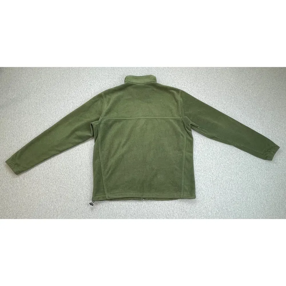 Columbia Jacket Womens Large Green Fleece Long Sleeve Full Zip‎ Mock Neck